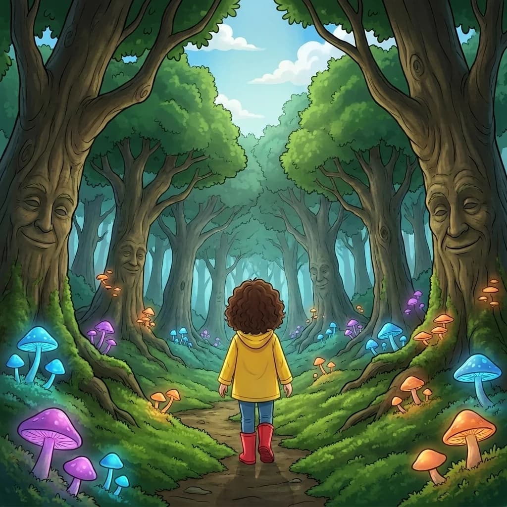Emmas Wald war kein gewöhnlicher Wald. Uralte Bäume flüsterten sich Geheimnisse zu, wenn der Wind durch ihre Blätter st…