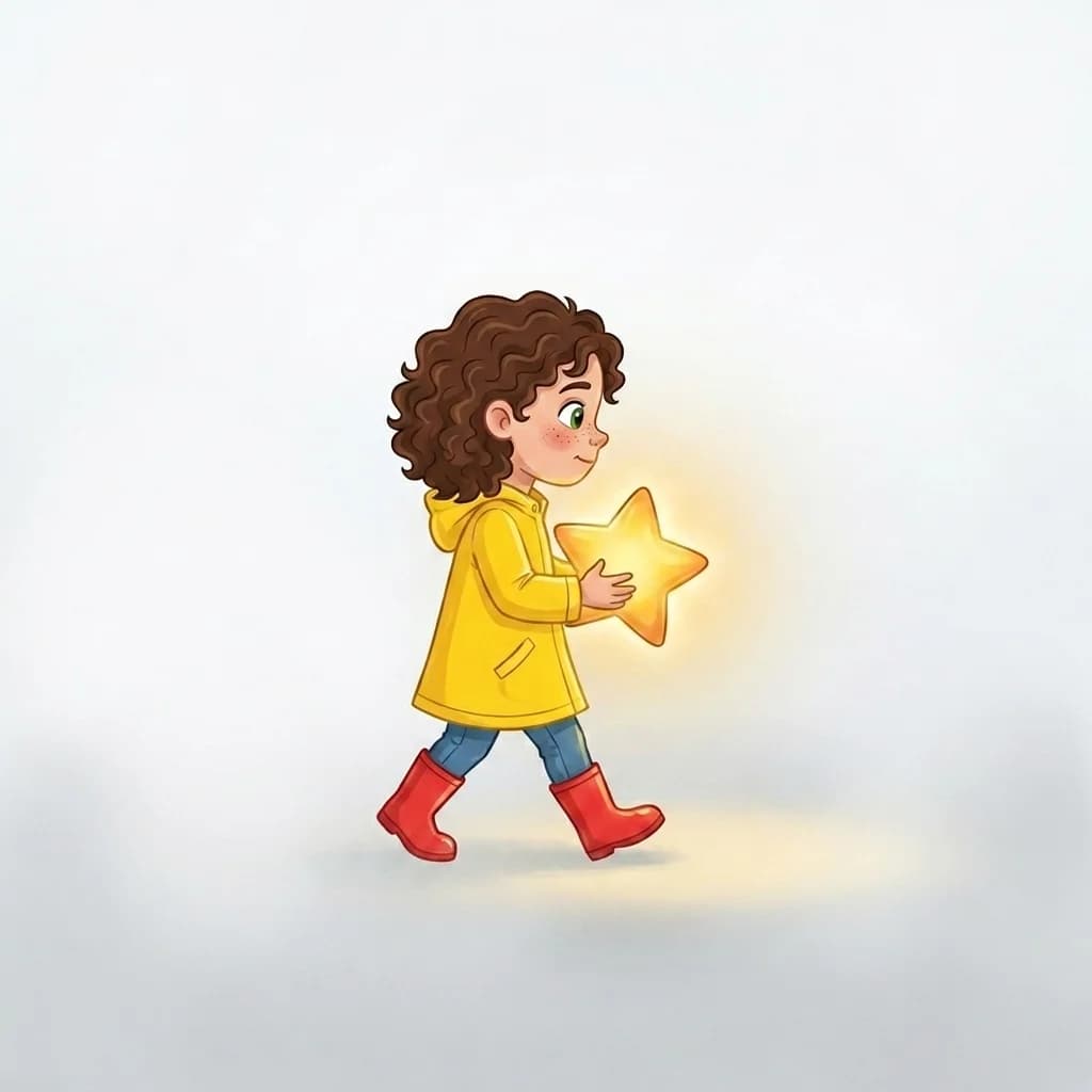 Mit klopfendem Herzen trat Emma in den Nebel. Schritt für Schritt folgte sie dem kleinen Lichtfleck zu ihren Füßen. Um…