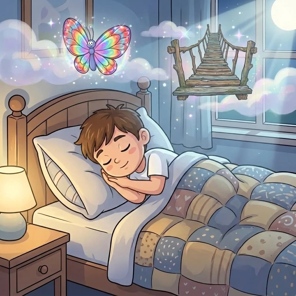 Als Max an diesem Abend im Bett lag, warm und sicher, dachte er an sein Abenteuer. Der Wald war manchmal unheimlich, ab…