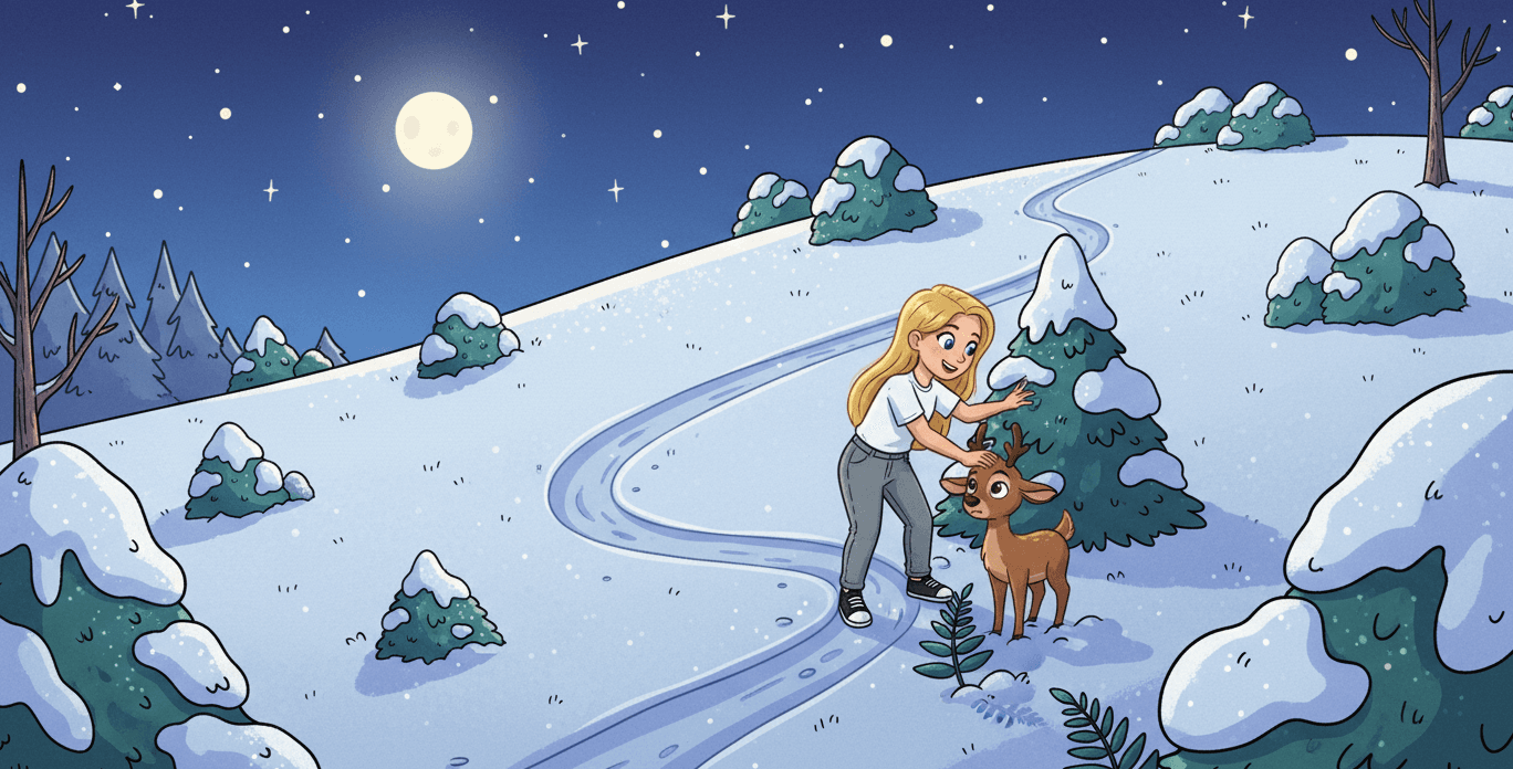 „Eine prima Spur!“, rief Griti. Gemeinsam liefen sie zu dem kleinen Hügel. Oben angefangen, suchten sie den ganzen Hang…